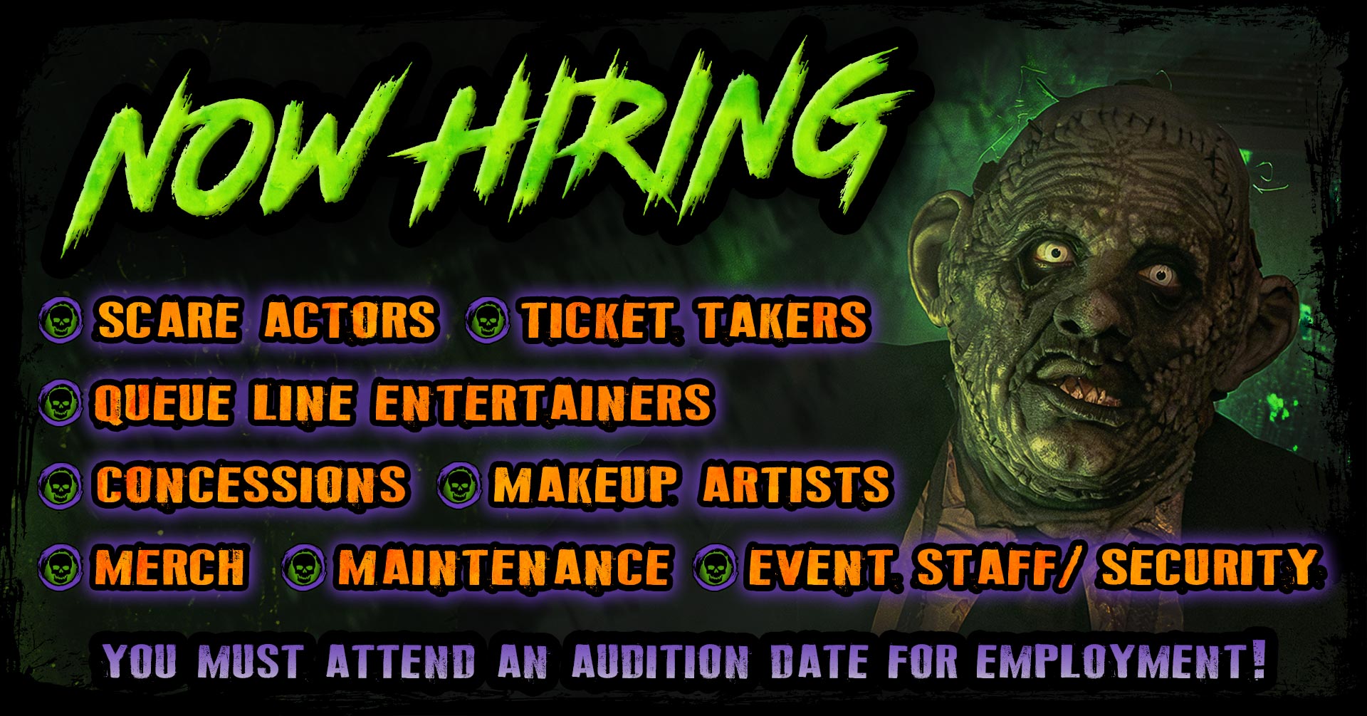 Frightworld is now hiring for the 2026 season!